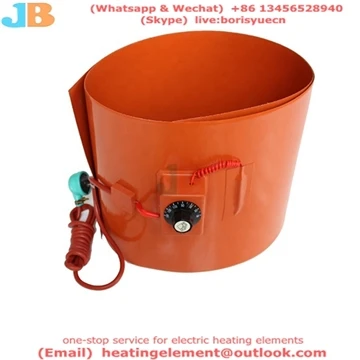 250x1740mm 220 volt Industri Listrik Fleksibel Elemen Pemanas Karet Silikon D...